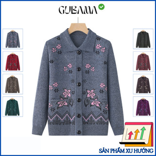 Áo Len Người Già Nữ Loại Có Cổ Áo, Đủ Size 45-75 KG Hàng Sẵn 8 Màu Sắc, Áo Khoác Len Tặng Mẹ Tặng Bà Nội, Bà Ngoại ALC02