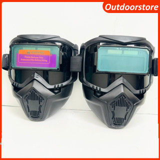 Mặt nạ hàn bảo hộ lắp kính điện tử tự động tối sáng bảo vệ mắt cho thợ hàn Mặt nạ điện tử đội đầu