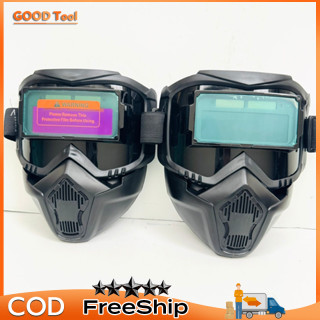 Mặt nạ hàn xì kèm kính điện tử chống chói bảo vệ mắt cho thợ hàn