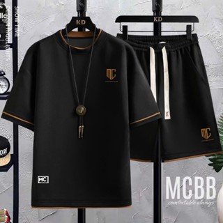 Mcbb 41-76kg 100% cotton bộ quần áo nam áo thun nam quần short bộ cộc tay nam bộ đồ mặc nhà thể thao