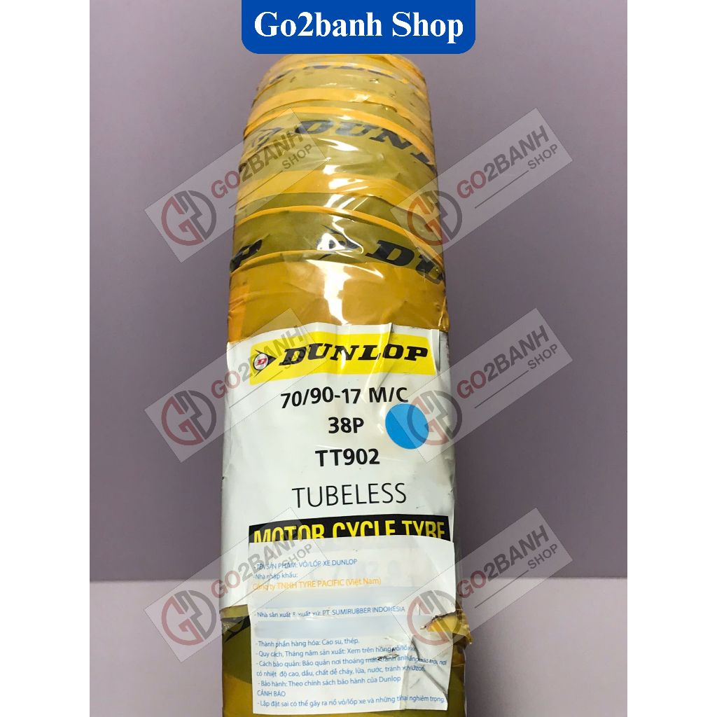 Vỏ Dunlop 70/90-17, 80/90-17, 100/70-17 vỏ xe Sirius, Exciter 135, Raider, Future 125 không xài ruột