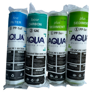 Combo bộ 3 lõi 123 Aqua kèm lõi số 1 dùng được tất cả máy lọc nước