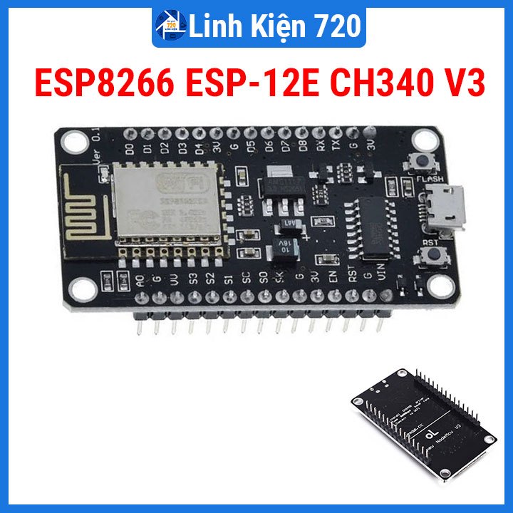 Module IOT ESP8266 ESP-12E CH340 V3, đơn giản, thông minh