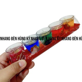 Đèn ly 5 màu cúng thần tài