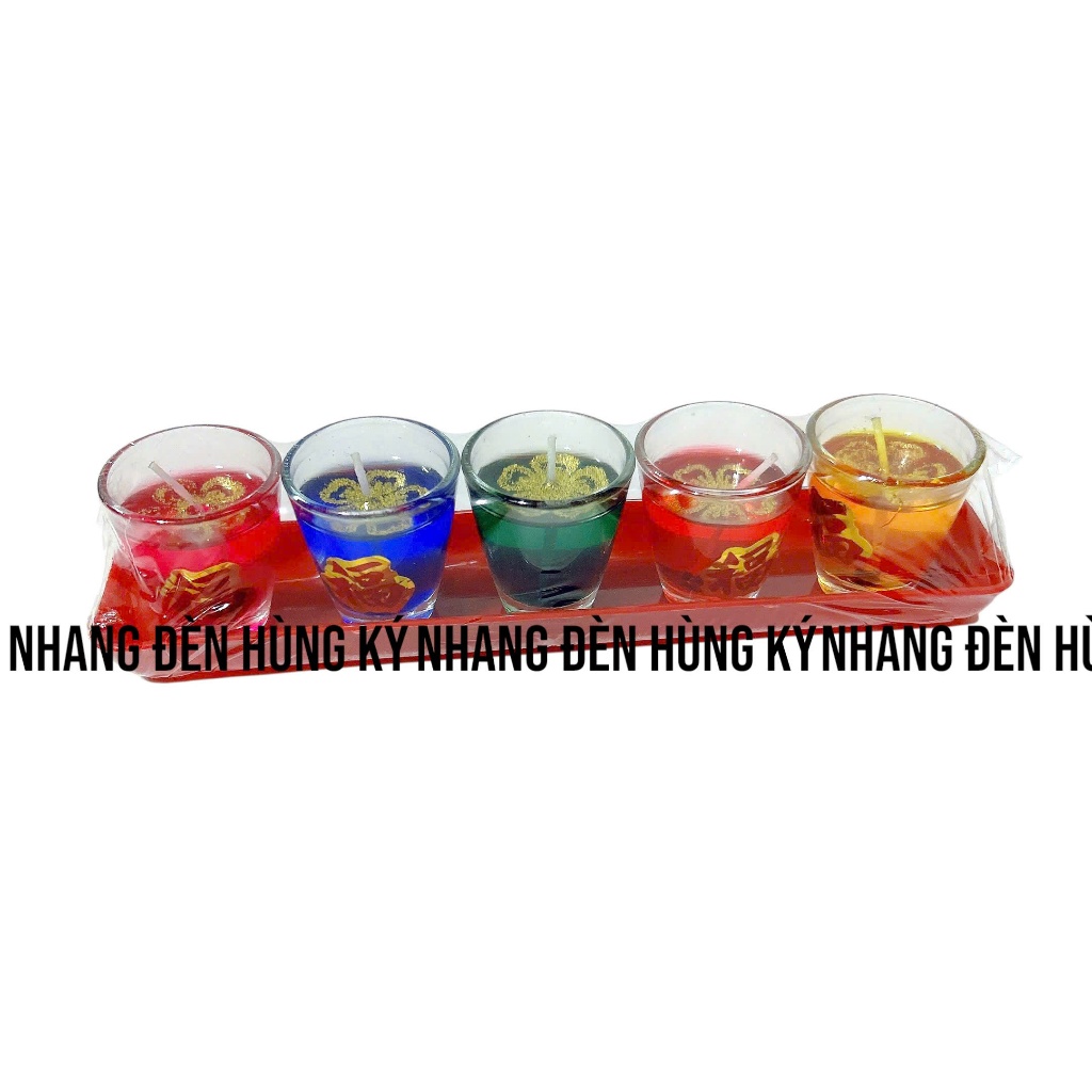 Đèn ly 5 màu cúng thần tài