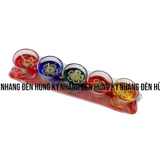Đèn ly 5 màu cúng thần tài