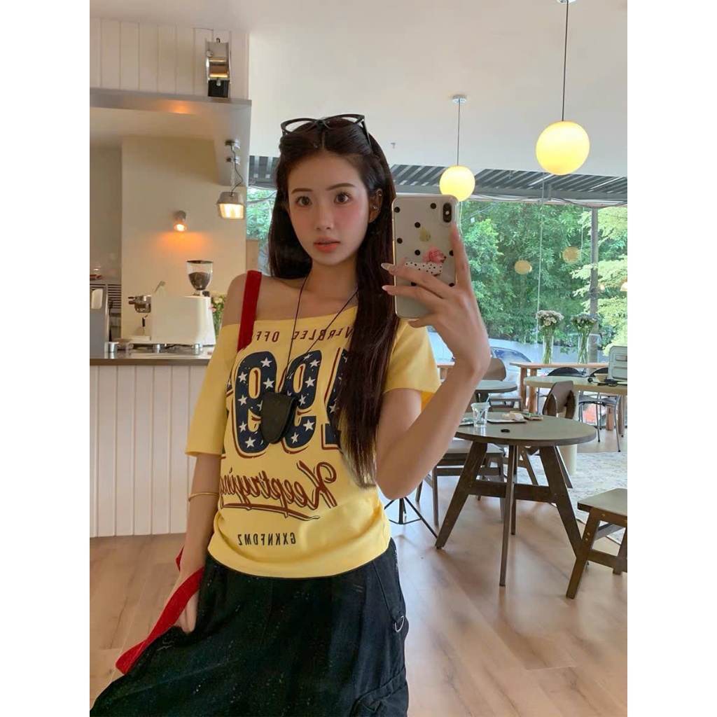 [GENZSHOP] ÁO THUN NỮ LỆCH VAI IN 1997 TRENDING 2025 CÓ SIZE <68KG | BigBuy360 - bigbuy360.vn