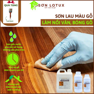 Sơn bóng gỗ màu cánh gián, nâu óc chó gốc acrylic chống mốc, chống thấm không mùi, dễ thi công Sơn Gỗ Lotux