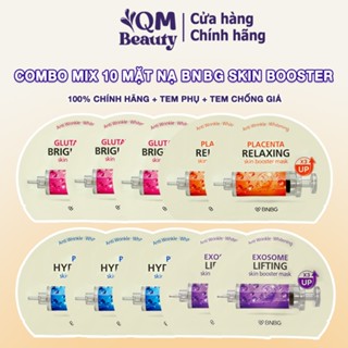 Hộp Mix 10 mặt nạ BNBG Skin Booster Mask Hàn Quốc truyền dịch dưỡng trắng, phục hồi da chuyên sâu