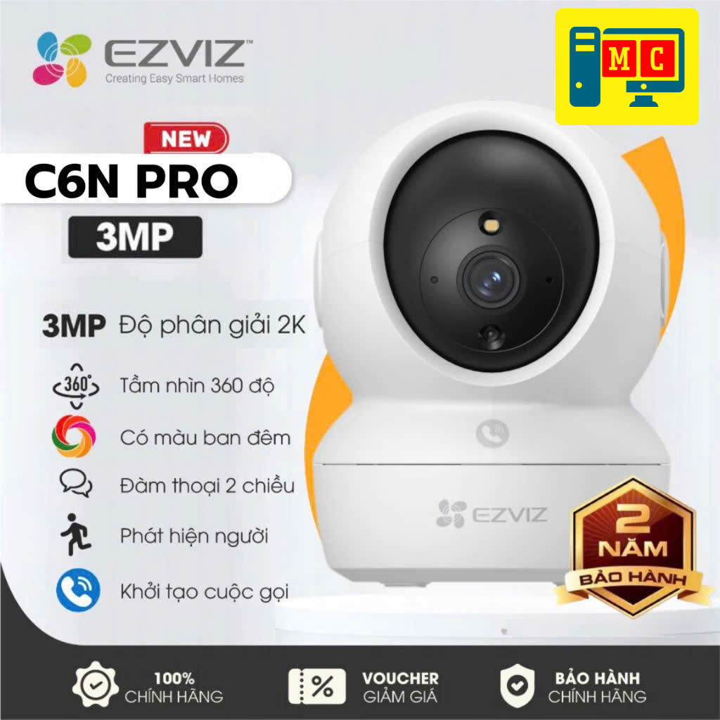 Camera EZVIZ Wifi C6N Pro (2K) 3MP - Hàng chính hãng