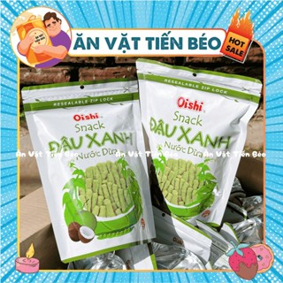 Snack Oishi Đậu Xanh Nước Cốt Dừa Túi Zip ( Gói 65g ), Bim Bim Đậu Xanh, Đồ ăn vặt