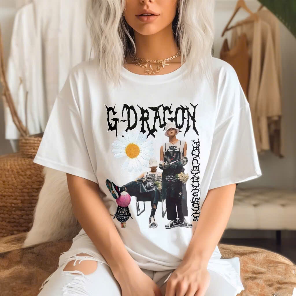 Áo thun GDRAGON Cùng Phong Cách hàn quốc, áo phông basic hiện đại cá tính chất cotton SU oversize UT