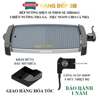 Bếp nướng điện chống dính Sunhouse SHD4612  bảo hành 12 tháng