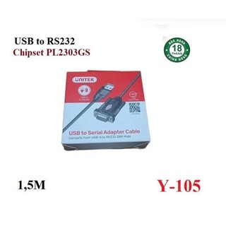 Cáp USB to Com Unitek Y-105 VEGGIEG V-U401 (USB to RS232 dài 1.5M)
