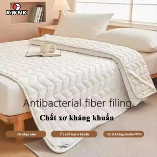 Tấm lót Nệm Topper Điều Hòa KWNK thoáng mát chống thấm tuyệt đối siêu mỏng, Đệm điều hòa màu trơn trang nhã