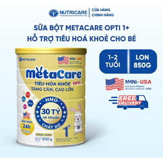 Sữa Bột Metacare Opti 1+ 850gr - Sữa Mát - Vị Nhạt Thanh - Tiêu Hoá Khoẻ - Bé Tăng Cân Cao Lớn