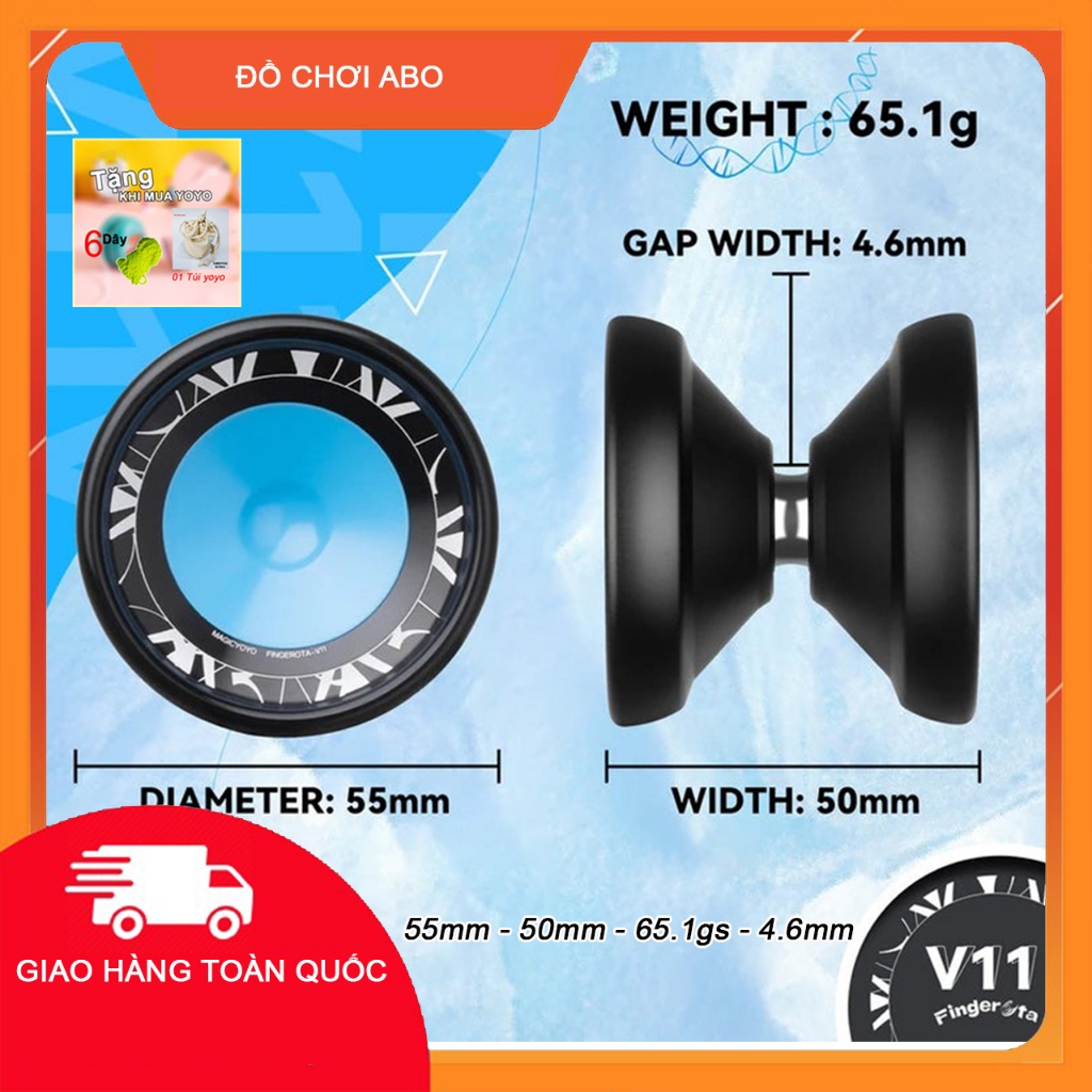 (Có hỏa tốc TPHCM) Bộ sự tập Yoyo Magic V11 yoyo Magic nhôm 6061 của Anh Phi
