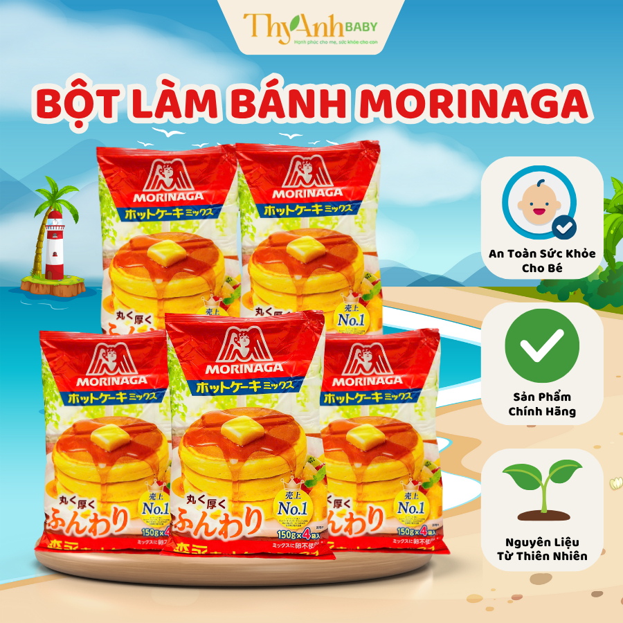 Bột Làm Bánh Pancake Morinaga 600gr Nhật Bản Cho Bé