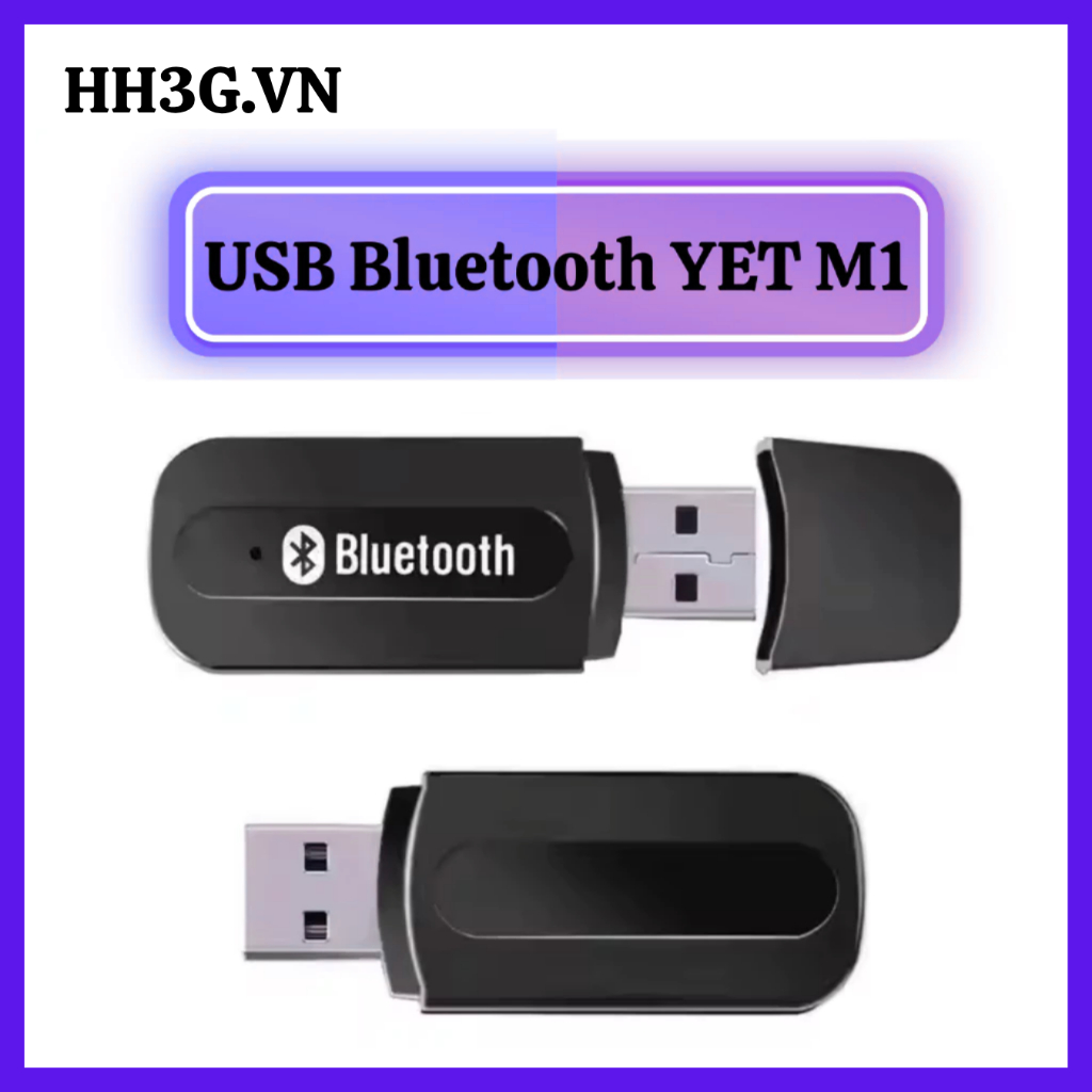 USB Bluetooth YET M1 Cho Loa, Amply – Nhận Tín Hiệu Bluetooth Không Dây, Jack 3.5mm, Dễ Dàng