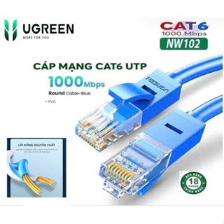 Dây Cáp mạng Cat6 RJ45 Ugreen 11201 11202 11203 11204 15997 NW102 (tốc độ Lan 1GB) Cao Cấp