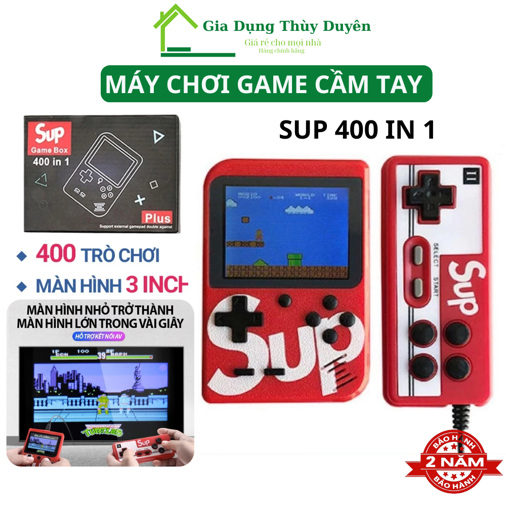 Máy Chơi Game Cầm Tay Sup Plus 400 Trò Chơi Huyền Thoại Chơi Game Điện Tử 4 Nút Cao Cấp Chơi 2 Người