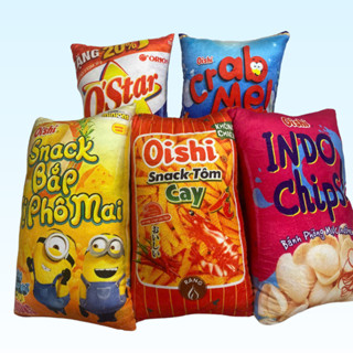  Gấu BôngGối Ôm Hình Bánh Snack Bánh Mì Mì Gói Cao Cấp Mềm Mịn Cho Bé 