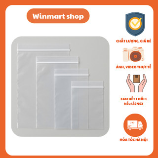 100 gam Túi zip miết mép chỉ trắng, viền trắng đựng vòng, trang sức, phụ kiện chọn size winmart shop