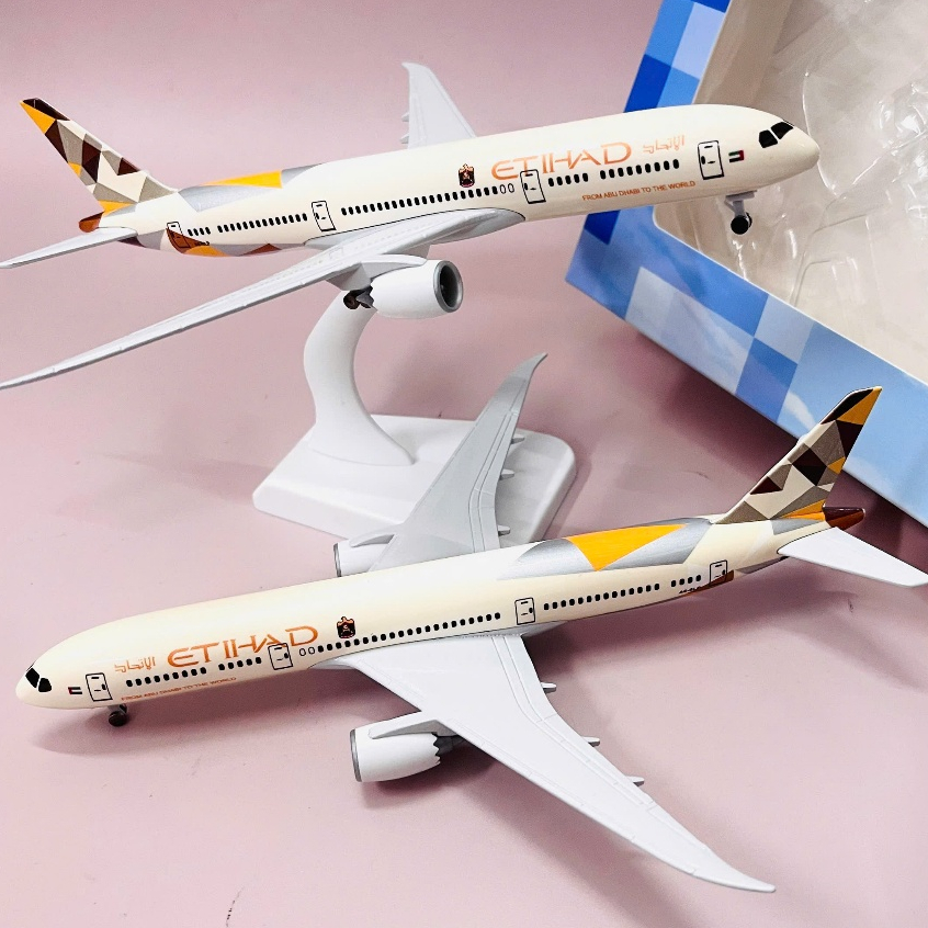 Máy Bay "BOEING 787-8 DREAM LINER" Hãng Hàng Không ETIHAD AIRWAYS Hợp Kim Cao Cấp, Sơn Tĩnh Điện Tỉ 