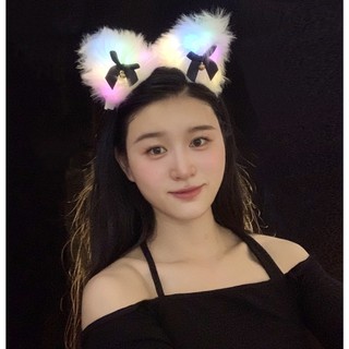 Băng đô tai  mèo có nơ có đèn
