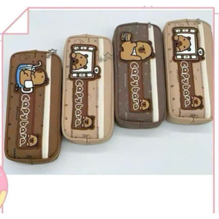  Hộp bút vải- Ví vải 2332 Capybara có 2 ngăn to rộng đẹp bóp vải. 