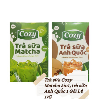 Trà sữa Cozy Matcha 3in1, trà sữa Anh Quốc 1 Gói Lẻ 17G