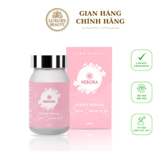 Viên Uống Thơm Cơ Thể Hebora Premium Sakura & Damask Rose Từ Nhật Bản Hộp 60 viên