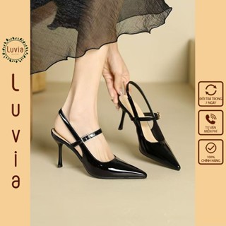 Giày cao gót 8 phân gót nhọn mũi sục da bóng sang trọng thời trang Luvia 208CG