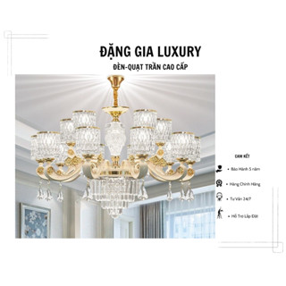 [ KÈM BÓNG ] Đèn chùm led thả trần phong cách châu âu | Đèn chùm trang trí dành cho phòng khách 3 chế độ màu rất sáng