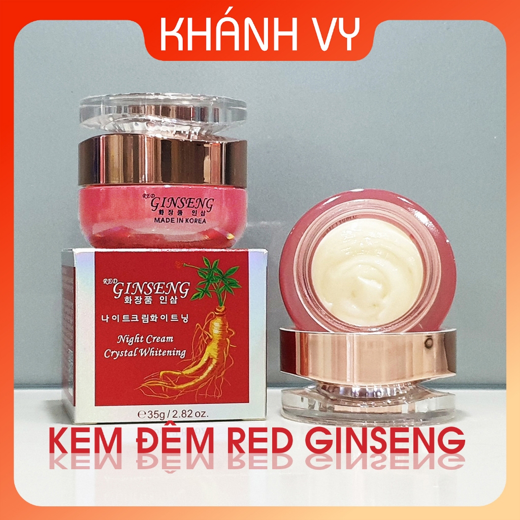 Kem đêm RED GINSENG, làm sạch nám tàn nhang và dưỡng trắng da, mỹ phẩm nhân sâm Hàn Quốc.