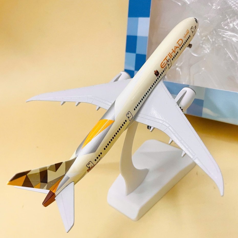 Mô Hình Máy Bay Boeing 787 ETIHAD AIRWAYS sơn tĩnh điện cao cấp bóng đẹp loại 1 (fullbox) tỉ lệ 1:40