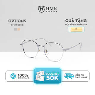  Gọng Kính Đa Giác Cận HMK Eyewear Kim Loại Tổng Hợp Unisex Nam Nữ Thời Trang - KL68046 