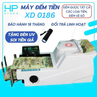 [Mã ELMS9 giảm 6% đơn 300K] [BẢO HÀNH 18 THÁNG] Máy đếm tiền XD 0186, máy đếm số lượng tờ giá rẻ, siêu bền