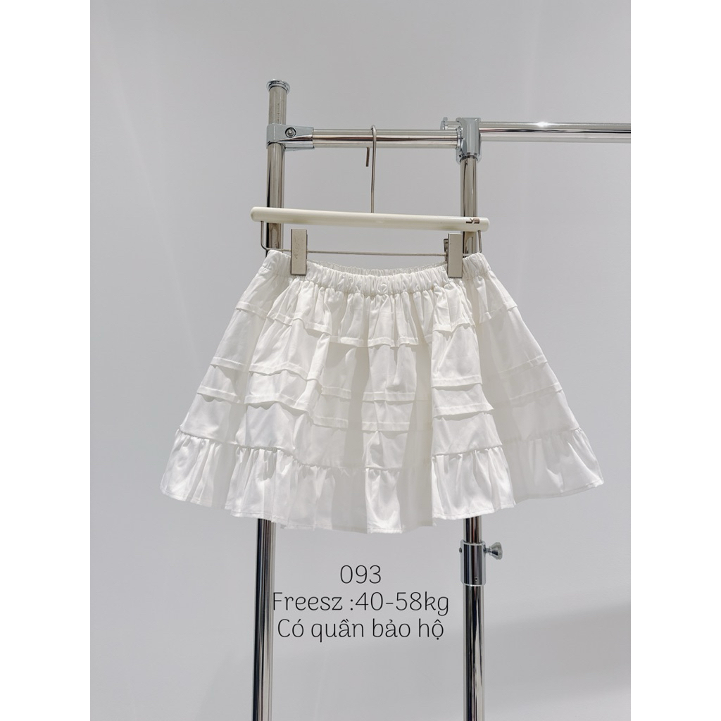 Chân váy xô 093 - CVN xô 093 trắng