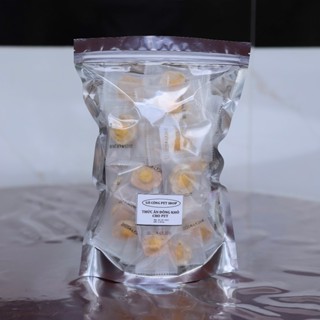 [Gói 50 cái] Bánh trứng rán thịt gà mix lòng đỏ dành cho chó mèo hamster, đồ ăn vặt sấy đông khô cho thú cưng
