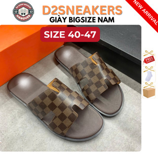 (d2bigsize) Dép big size nam sang trọng – đế phíp gỗ dán vibram kĩ – dép đi hàng ngày - D2SHOPBIGSIZE