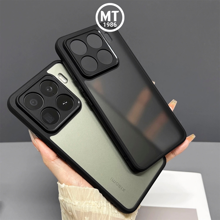 Ốp lưng MỜ CHỐNG Ố Xiaomi 15/ 15 Pro, Xiaomi 15T/ 15T Pro/ 14T/ 14T Pro Viền Dẻo Đen TPU, Có Gờ Bảo vệ camera