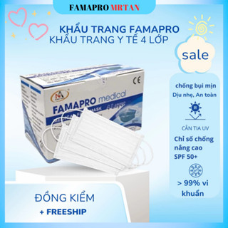  Khẩu trang y tế 4 lớp mỗi hộp 50 chiếc chính hãng FAMAPRO hộp 50 chiếc chính hãng 