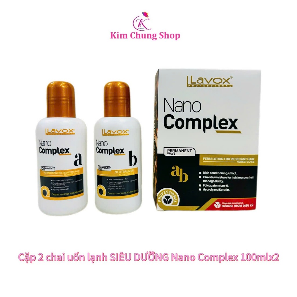 [Mẫu mới] Thuốc Uốn Lạnh Siêu Dưỡng Lavox Nano Complex (160ml x 2)