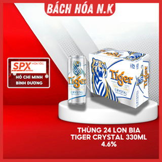[SIÊU TỐC] - Bia Tiger Crystal - TIGER BẠC - TIGER NHẬP KHẨU CAMPUCHIA - THÙNG 24 LON*330ML
