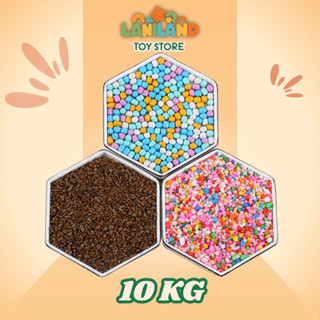 Sỉ 10kg Hạt Sứ, Hạt Sỏi, Hạt Muồng - Đồ chơi xúc cát an toàn cho bé tại nhà và Khu vui chơi