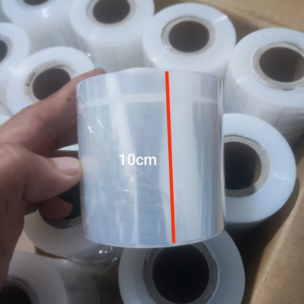 Màng quấn PE 10cm, 500gr/ cuộn, giá tại xưởng