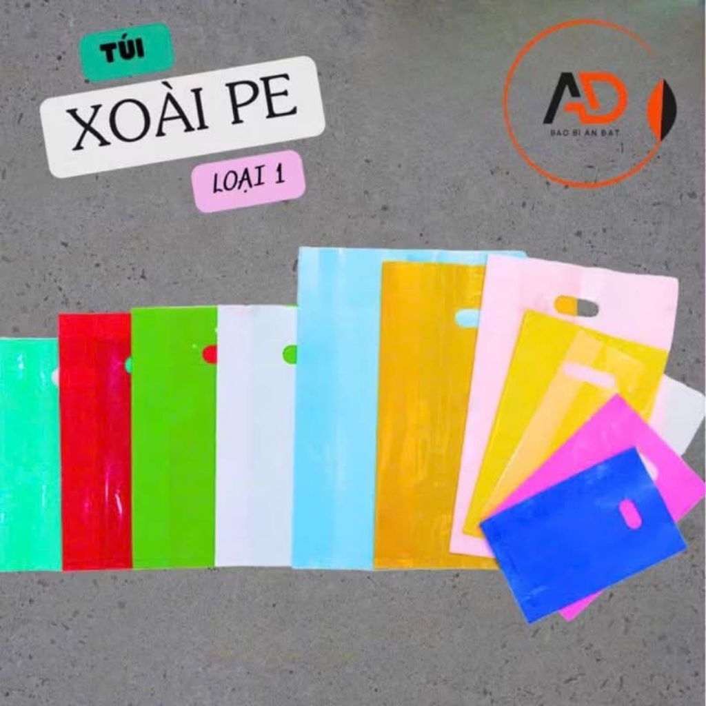 [ 1KG ] Túi PE Hột Xoài Bóng Dẻo Đủ Màu ( đựng hàng , gói hàng)