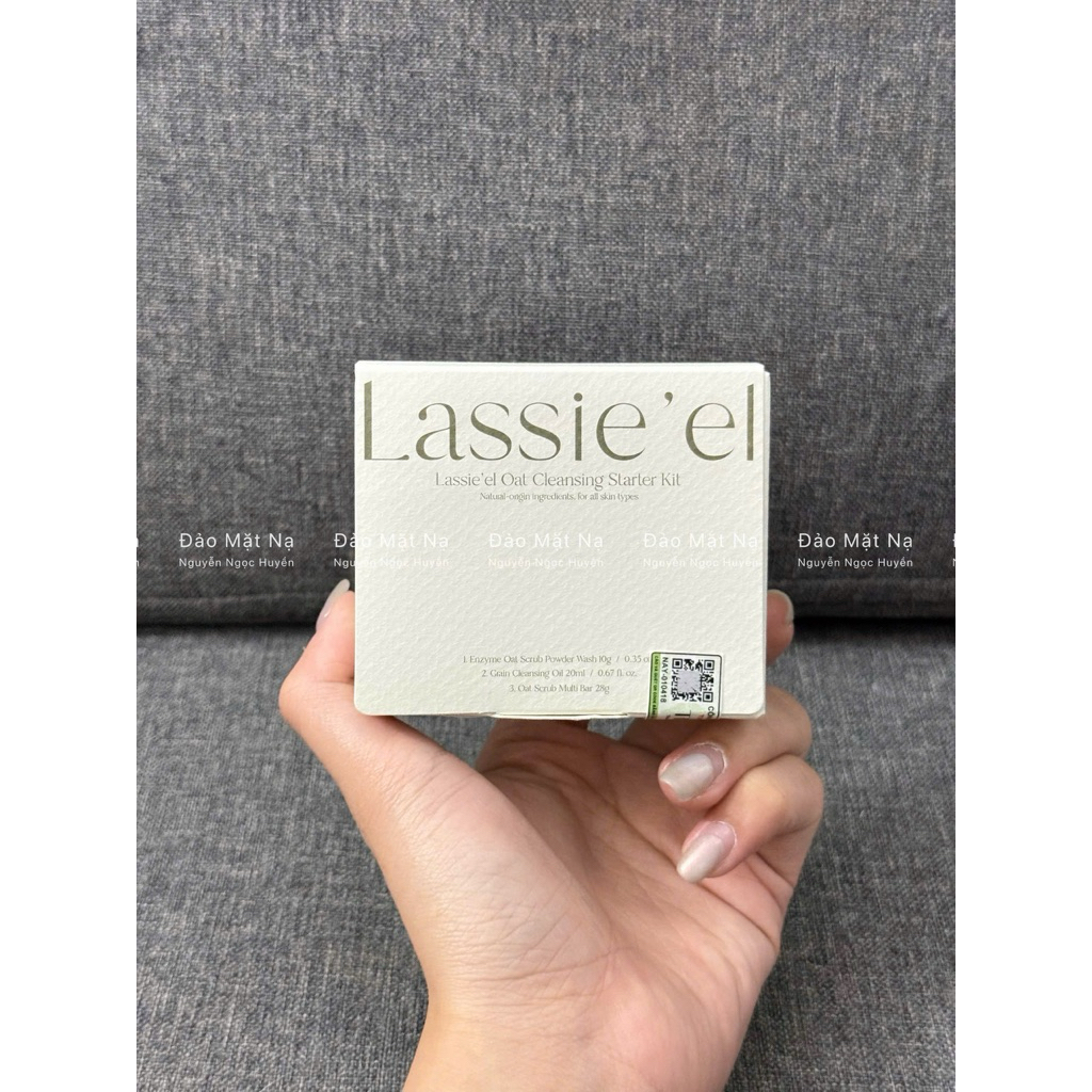 (ĐMN) Lassie'el - Oat Cleansing Starter Kit Lassieel Set Kit 3 món Minisize làm sạch sâu
