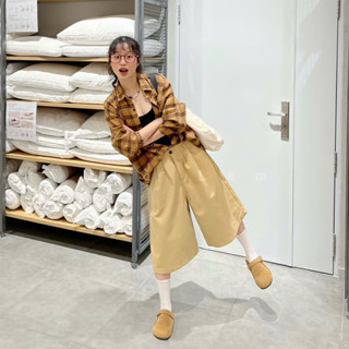 Quần Short Kaki Lửng Ống Rộng Basic Nhà Lem, Quần Ngố Kaki Trơn Nhiều Màu Phong Cách Trẻ Trung Năng Động, Có Big Size